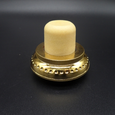 Polymer cork with luxury gold top