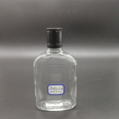 200ml ROPP cap flat rum glass bottle