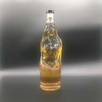 Lady shape spirit glass bottle customization