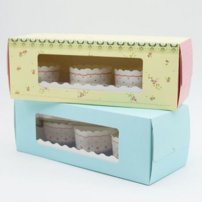 Cookies paper box custom with clear window