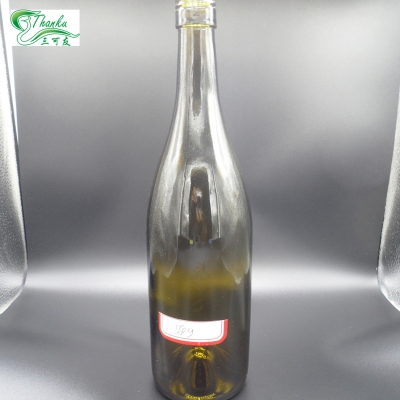 Dark brown Burgundy glass bottle